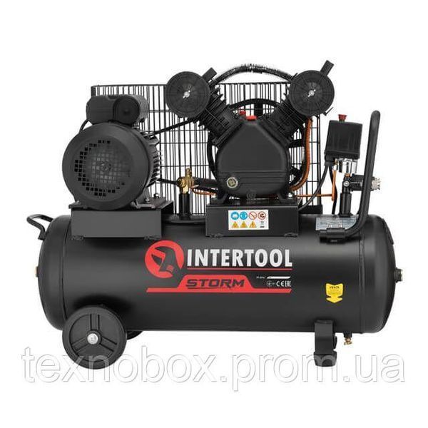 Компресор INTERTOOL PT-0016, 50 л, 3,0 кВт, 220 В, 10 атм, 500 л/хв, 2 циліндри 2931059269 фото